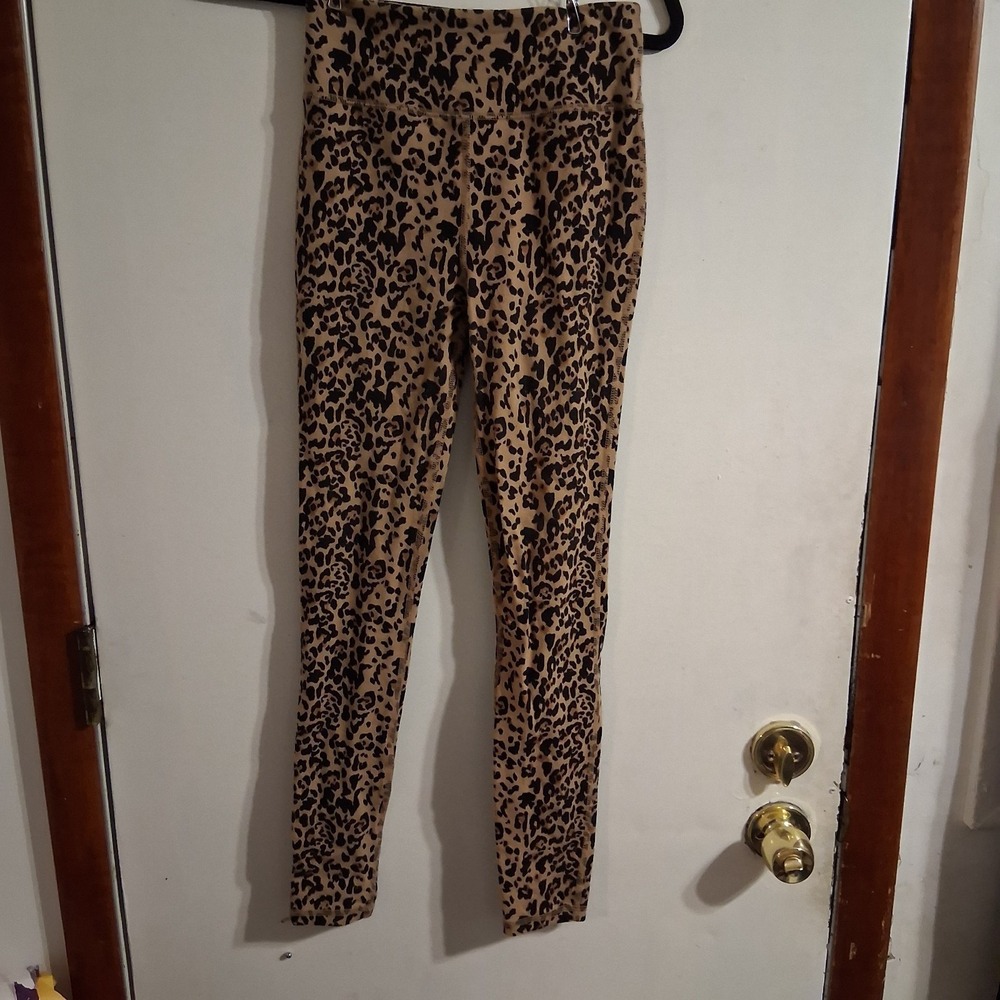 Vintage Y2K J Crew Leopard Print‎ Leggings XS EUC